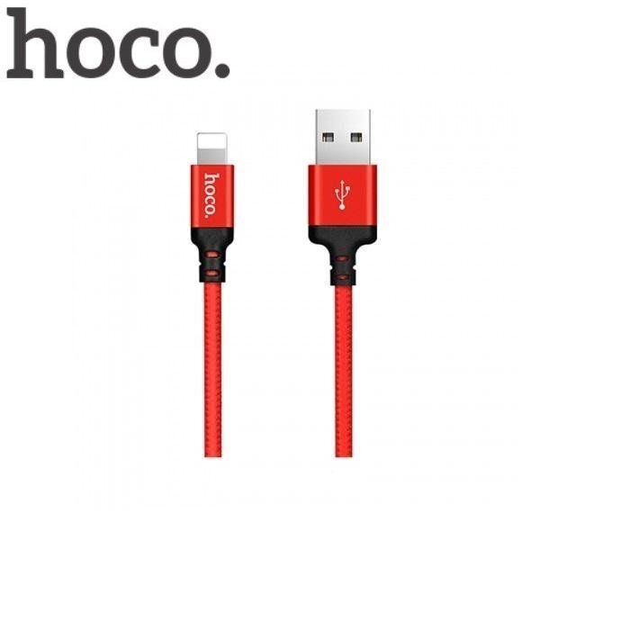 USB kabelis Hoco X14 Lightning, 1.0m, sarkans-melns cena un informācija | Savienotājkabeļi | 220.lv