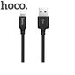 Hoco X14 Premium Izturīgs Auduma Lightning uz USB Datu & Ātras 2.4A Uzlādes Kabelis 2m (MD819) Melns cena un informācija | Kabeļi un vadi | 220.lv