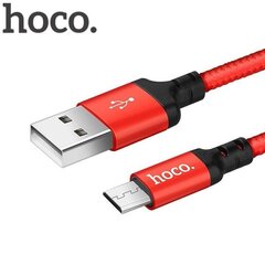 USB кабель Hoco X14 microUSB красный-черный, 1.0 м цена и информация | Кабели для телефонов | 220.lv