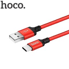 USB кабель Hoco X14 Type-C, красный-черный, 1.0 м цена и информация | Кабели для телефонов | 220.lv