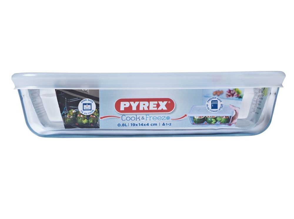 PYREX karščiui atsparus indas Cook & Freeze,19x14 cm, 0,8 l cena un informācija | Cepamais papīrs, trauki, formas | 220.lv