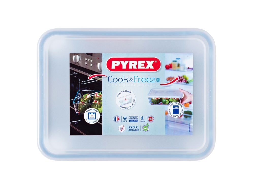 PYREX karščiui atsparus indas Cook & Freeze,19x14 cm, 0,8 l cena un informācija | Cepamais papīrs, trauki, formas | 220.lv