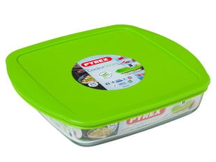 PYREX karstumizturīgs konteiners Cook & Store, 25x22 cm, 1,6 l cena un informācija | Cepamais papīrs, trauki, formas | 220.lv