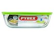 PYREX karstumizturīgs konteiners Cook & Store, 23x15 cm, 0,8 l cena un informācija | Cepamais papīrs, trauki, formas | 220.lv