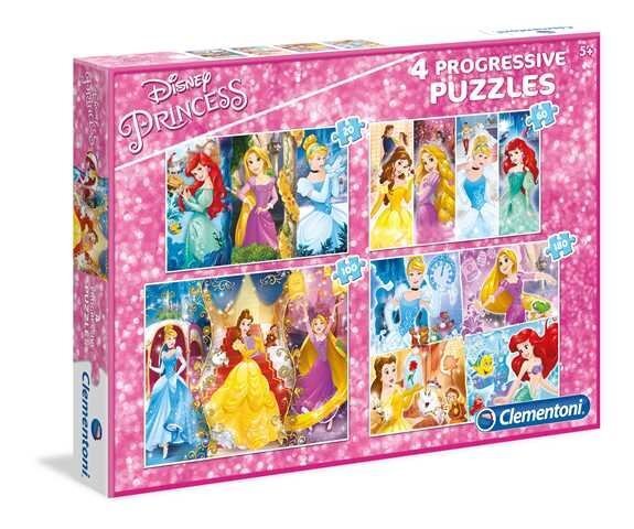 Puzles Clementoni Disneja Princeses, 20+60+100+180 daļas cena un informācija | Puzles, 3D puzles | 220.lv