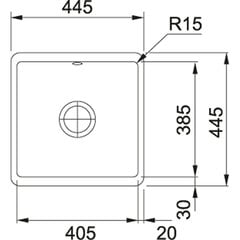 Керамическая раковина Kubus KBK 110-40 Fraceram, белая (глянцевая)  цена и информация | Раковины на кухню | 220.lv