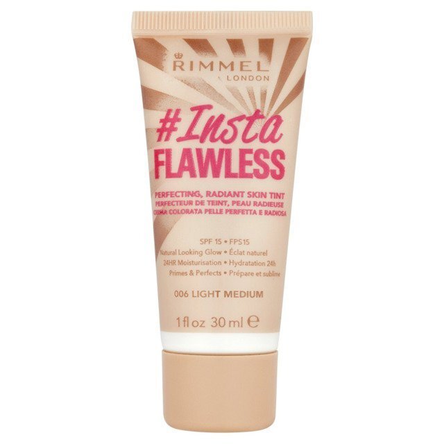 Maskējošs sejas krēms Rimmel London Insta Flawless Radiant 30 ml, 006 Light Medium cena un informācija | Grima bāzes, tonālie krēmi, pūderi | 220.lv