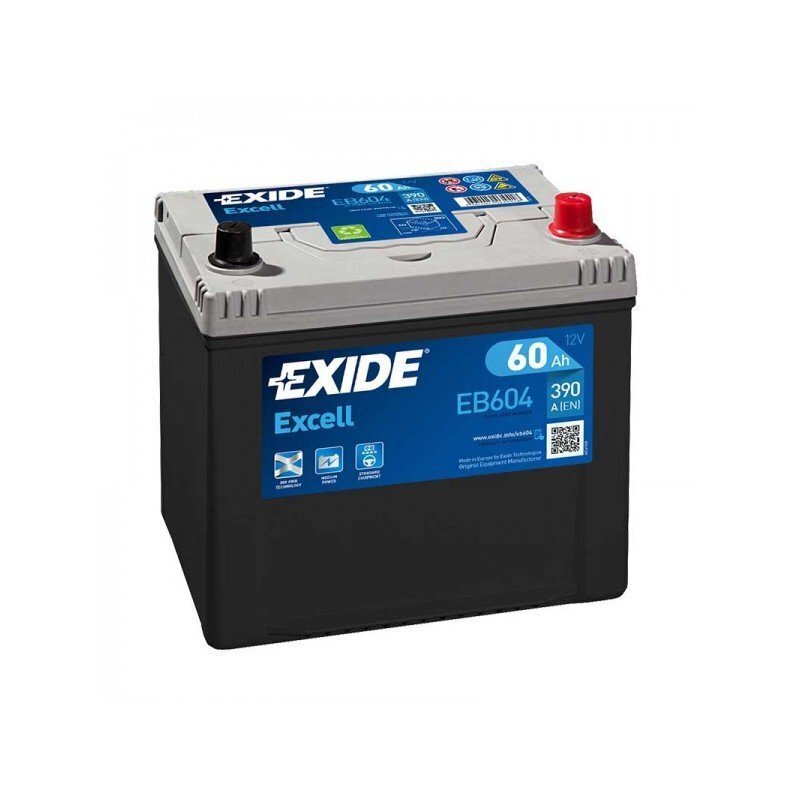 Akumulators EXIDE Excell EB604 60Ah 390A цена и информация | Akumulatori | 220.lv