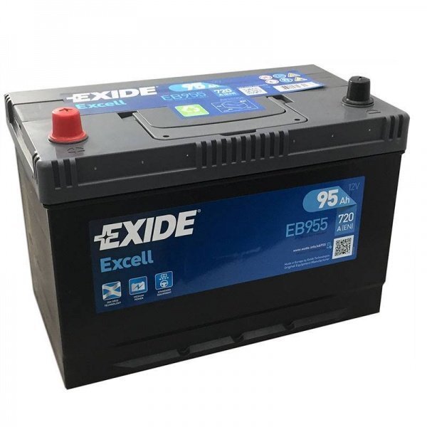 Akumulators EXIDE Excell EB955 95Ah 720A (+ pa kreisi) cena un informācija | Akumulatori | 220.lv