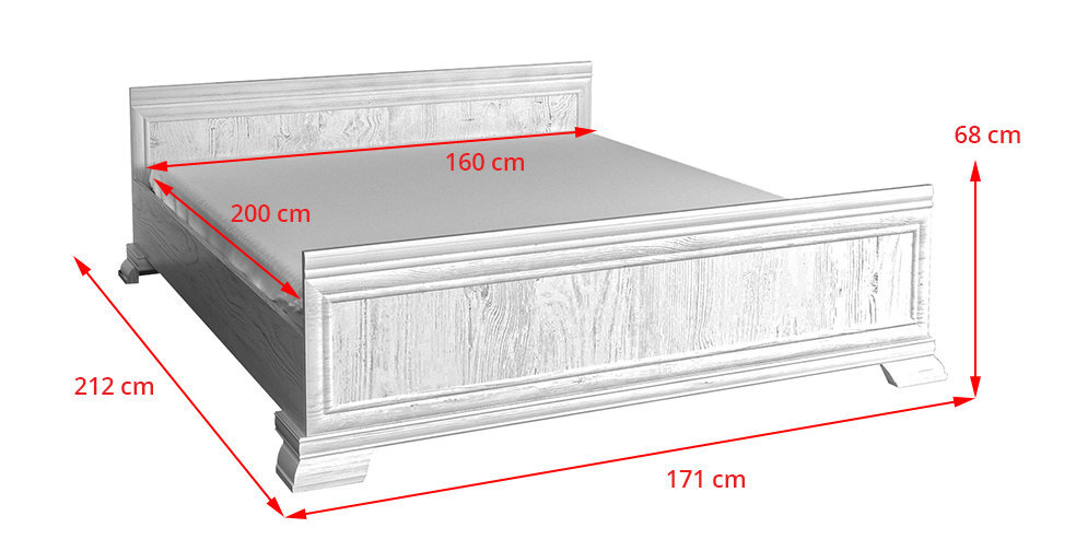 Gulta Kora KLS 160x200 cm, balta cena un informācija | Gultas | 220.lv