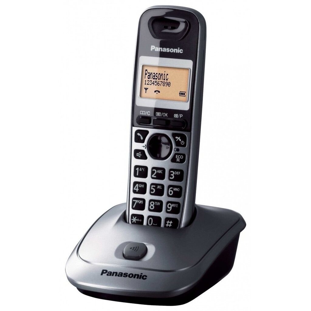 Panasonic KX-TG2512, sudraba цена и информация | Stacionārie telefoni | 220.lv