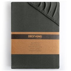 DecoKing trikotāžas Amber Dimgray palags ar gumiju, 120x200 cm cena un informācija | Palagi | 220.lv