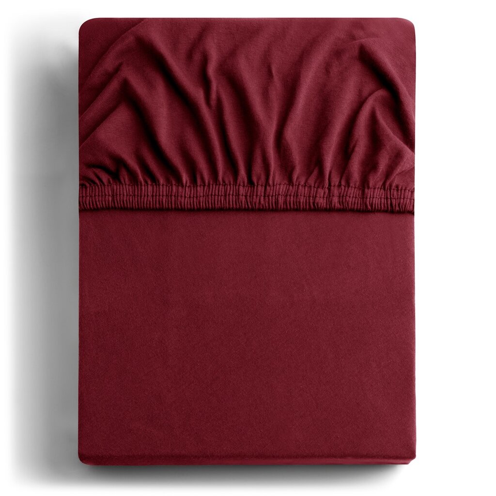 DecoKing jersey Amber Maroon matrača pārvalks ar gumiju, 180x200 vai 200x200 cm цена и информация | Palagi | 220.lv