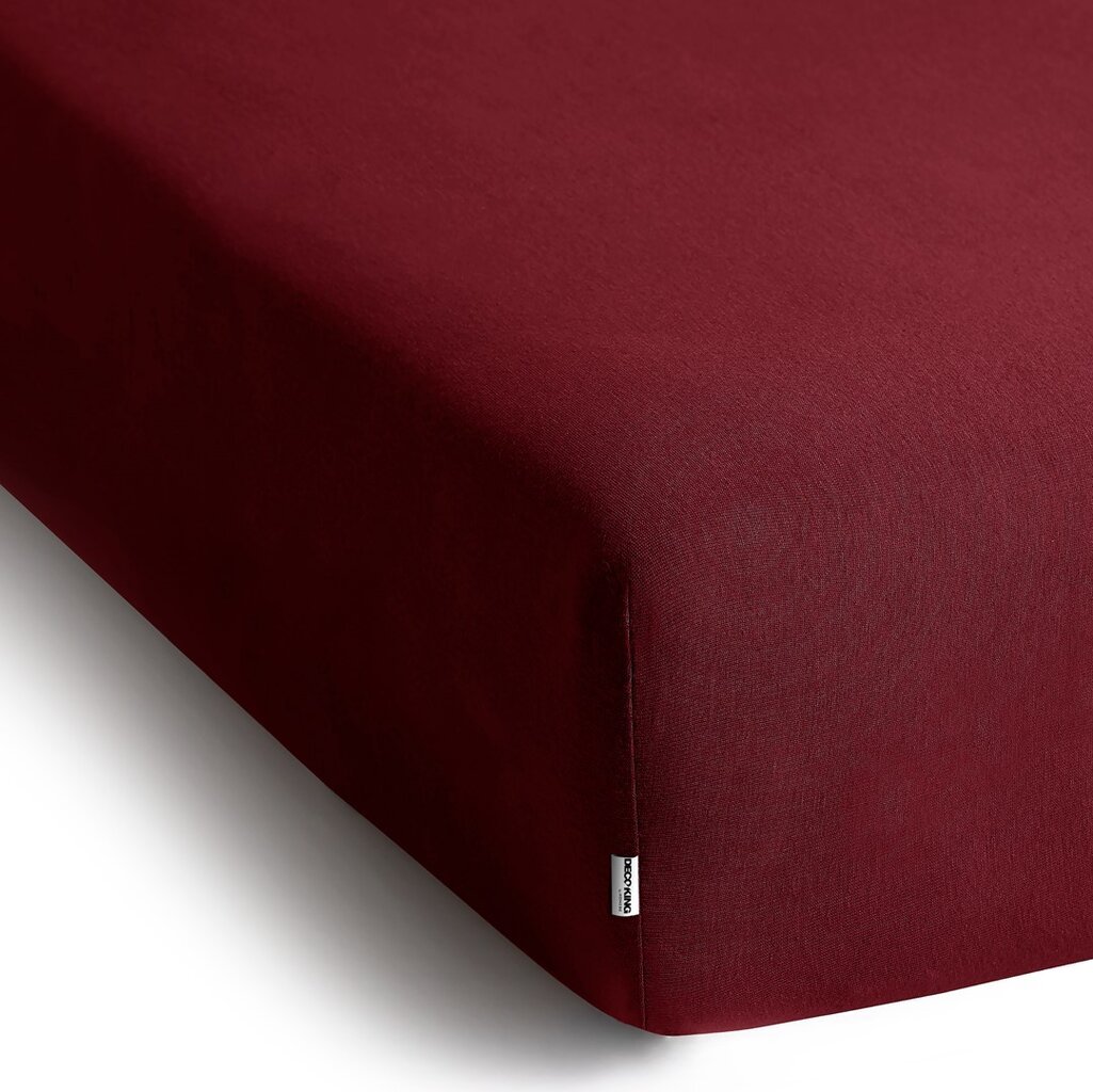 DecoKing jersey Amber Maroon matrača pārvalks ar gumiju, 140x200 cm цена и информация | Palagi | 220.lv