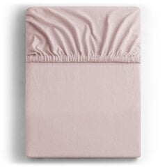 DecoKing jersey Amber Lilac palags ar gumiju, 180x200 līdz 200x200 cm cena un informācija | Palagi | 220.lv
