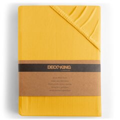 DecoKing jersey Amber Orange matrača palags ar gumiju, 140x200 cm cena un informācija | Palagi | 220.lv