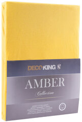 DecoKing jersey Amber Orange matrača palags ar gumiju, 120x200 cm cena un informācija | Palagi | 220.lv