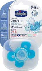 CHICCO Ortodontiskais knupis PHYSIO COMFORT ar sterilizācijas maciņu, 6-12M, Mammas efekta silikons цена и информация | Пустышки | 220.lv