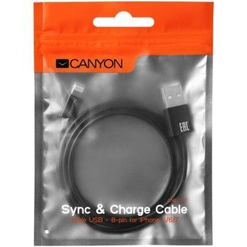 CANYON CFI-1 Lightning USB Cable for Apple - 1m cena un informācija | Savienotājkabeļi | 220.lv