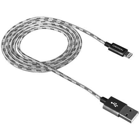 Canyon CFI-3 Lightning USB Cable for Apple - 1m, Dark Grey cena un informācija | Savienotājkabeļi | 220.lv