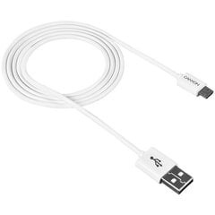 Telefona vads Canyon CNE-USBM1B, USB 2.0 / micro USB, 1 m, balts cena un informācija | Canyon Mobilie telefoni, planšetdatori, Foto | 220.lv