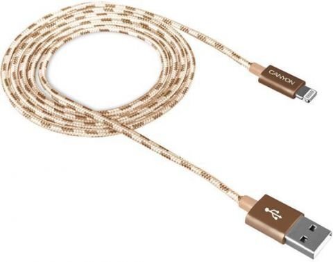 Canyon CFI-3 Lightning USB Cable for Apple - 1m, Gold cena un informācija | Savienotājkabeļi | 220.lv