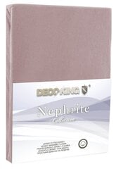DecoKing trikotāžas Nephrite Collection Cappuccino palags ar gumiju, 180x200 cm cena un informācija | Palagi | 220.lv