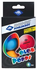 Набор мячей для настольного тенниса Donic Schildkröt Colour Popps, 6 шт. цена и информация | Мячи для настольного тенниса | 220.lv