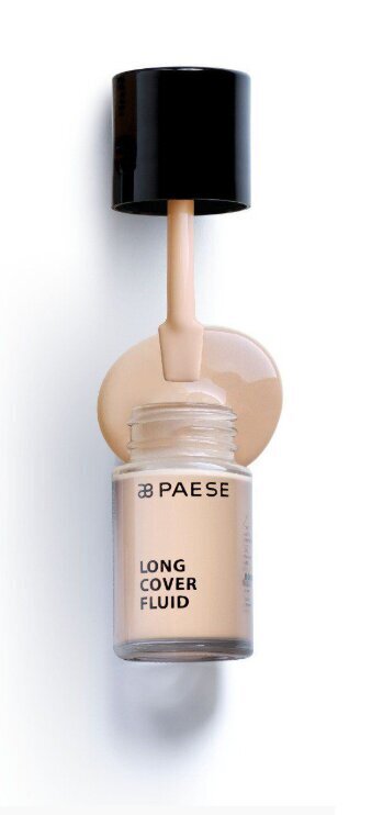 Krēmpūderis Paese Long Cover Fluid 30 ml, 1.5 Beige, 1.5 Beige cena un informācija | Grima bāzes, tonālie krēmi, pūderi | 220.lv