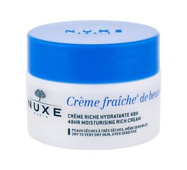 Увлажняющий крем для лица Nuxe Fraiche 48HR Moisturising Rich 50 мл цена и информация | Наносите на чистую кожу лица. Подержите около 10-15 минут и смойте водой. | 220.lv