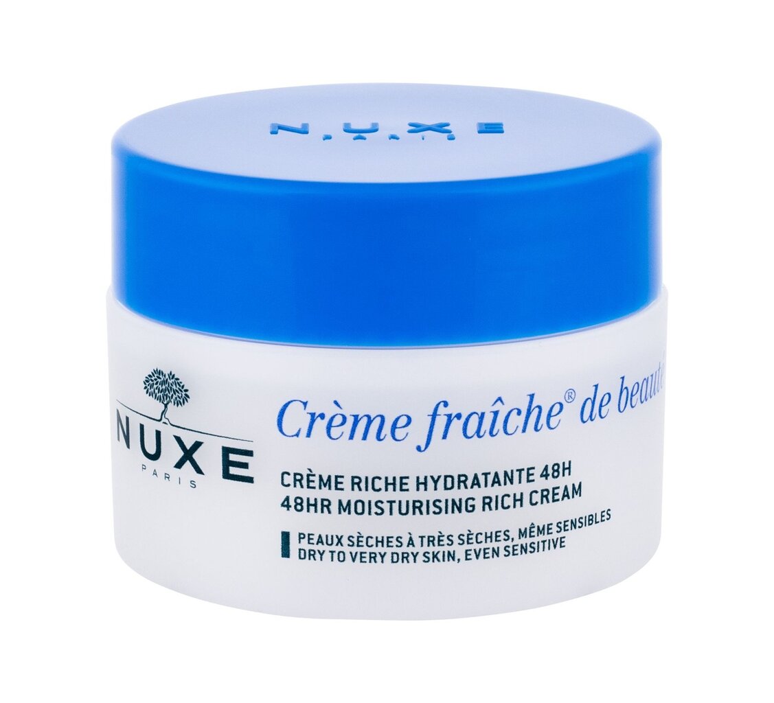 Sejas adas kopšanas līdzeklis Nuxe Creme Fraiche De Beauté (48HR Moisturising Rich Cream) 50 ml cena un informācija | Sejas krēmi | 220.lv