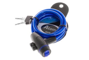Velosipēdu slēdzene ATOM Sports, 8 x 1500 mm cena un informācija | Velo slēdzenes | 220.lv