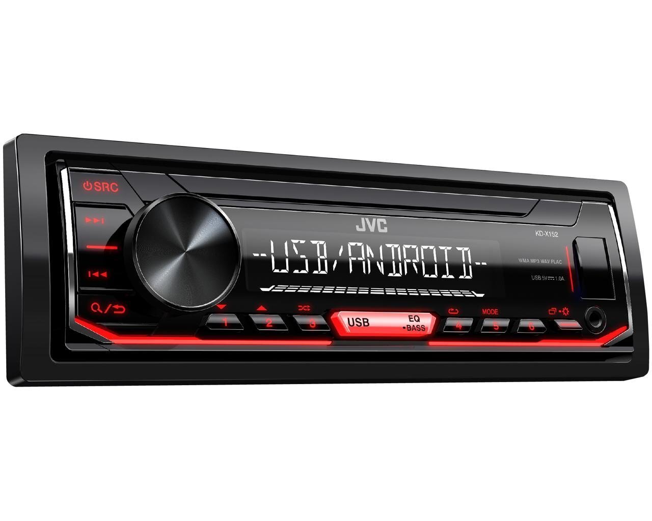 JVC, KD-X152 USB MP3 magnetola su AUX įėjimu ir USB cena un informācija | Auto magnetolas, multimedija | 220.lv