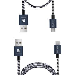 Набор USB кабелей Dux Ducis "K-II" "microUSB" синий 1.0m + 2.0m цена и информация | Кабели для телефонов | 220.lv