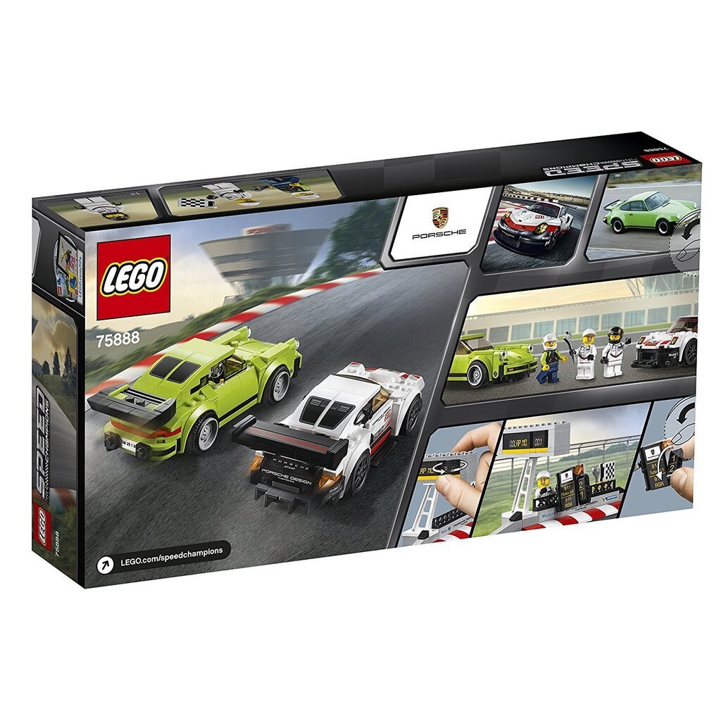 75888 LEGO® Speed Champions Porsche 911 RSR ir 911 Turbo 3.0 cena un informācija | Konstruktori | 220.lv