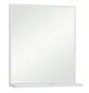 Spogulis ar plauktu Laura, balts цена и информация | Vannas istabas spoguļi | 220.lv