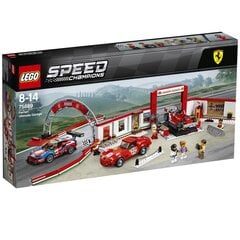 75889 LEGO® Speed ​​​​Champions Iespaidīgākā "Ferrari" garāža цена и информация | Конструкторы и кубики | 220.lv