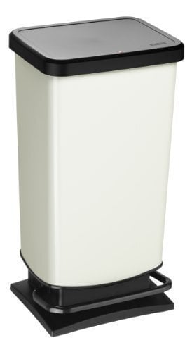 Atkritumu tvertne ar pedāli Rotho Paso, 40L, baltā krāsā cena un informācija | Miskastes | 220.lv