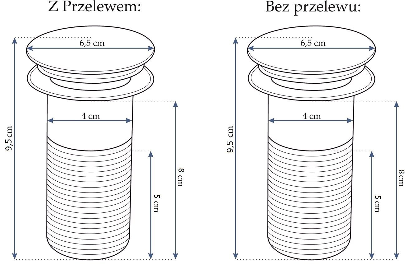 "Klik-klak" balts vāks izlietnei bez pārplūdes цена и информация | Sifoni | 220.lv