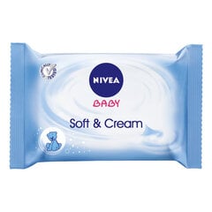 Mitrās salvetes zīdaiņiem Nivea Baby Soft & Cream 63 gab. цена и информация | Ватные изделия и влажные салфетки | 220.lv