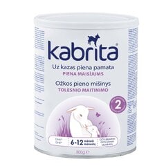 Sekojošais pielāgotais maisījums uz kazas piena bāzes bērniem Kabrita Gold 2, 6-12 mēn, 800 g cena un informācija | Piena maisījumi (6+ mēn.) | 220.lv