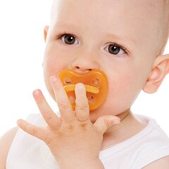 Пустышка из натурального каучука Hevea Duck Pacifier, Symmetrical teat, 0-3 мес. цена и информация | Пустышки | 220.lv