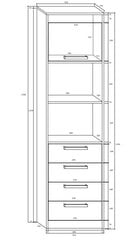 Plaukts Maximus W1D4S, brūns цена и информация | Полки | 220.lv