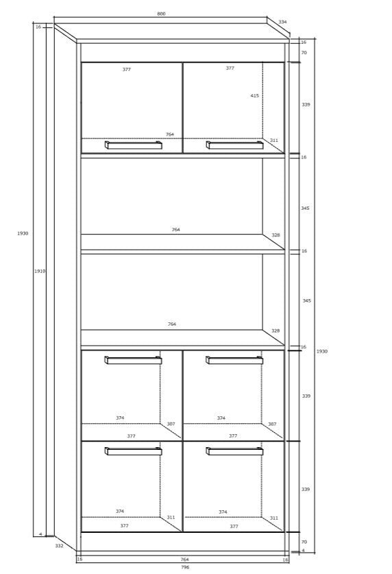 Plaukts Maximus W6D, ozols/balts цена и информация | Plaukti | 220.lv