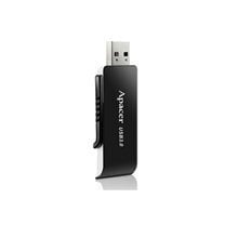 "apacer usb flash drive, usb 3.0, 64 gb, ah350, black, ap64gah350b-1, usb a, with telescopic connector цена и информация | USB накопители | 220.lv