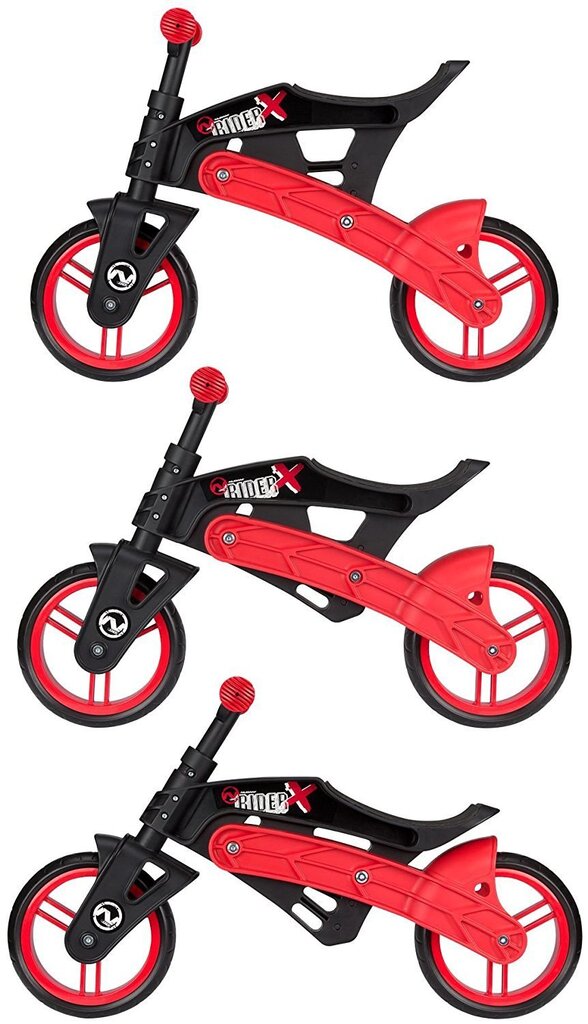 Nijdam Velosipēds-skūteris ADJUSTABLE 52LA Black/Red cena un informācija | Balansa velosipēdi | 220.lv