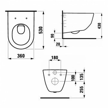 Piekarināms tualetes pods Laufen Pro NEW ar Slim soft-close vāku цена и информация | Tualetes podi | 220.lv