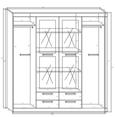 Skapis Maximus 4D4s, brūns цена и информация | Шкафы | 220.lv