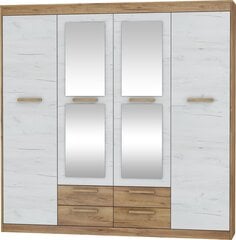 Шкаф Maximus 4D4s, коричневый/белый цена и информация | Шкафчики | 220.lv