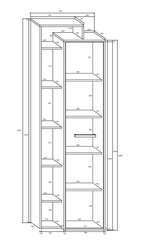 Шкаф Rio L, дуб цена и информация | Meblocross Мебель и домашний интерьер | 220.lv